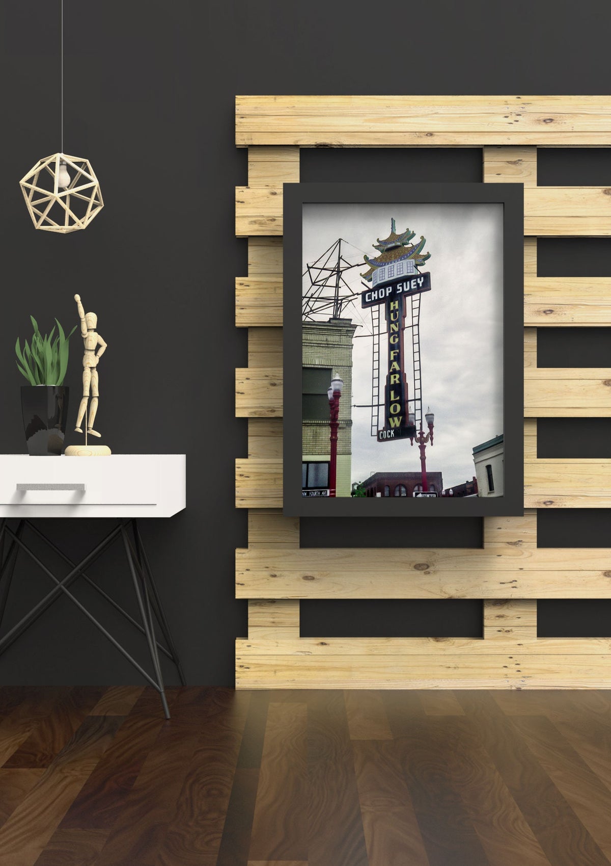 Portland Oregon History Hung Far Low Vintage Sign Art Print