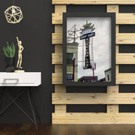 Portland Oregon History Hung Far Low Vintage Sign Art Print