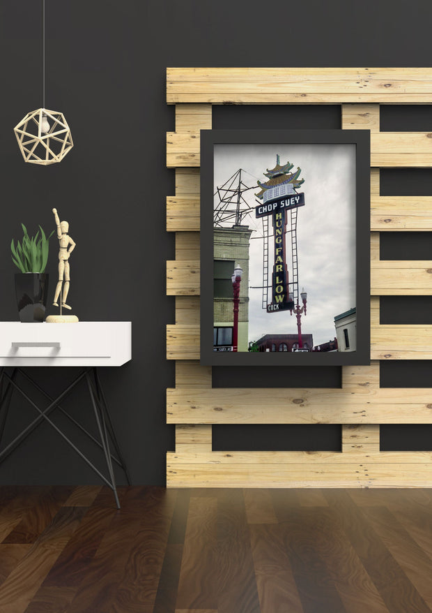 Portland Oregon History Hung Far Low Vintage Sign Art Print