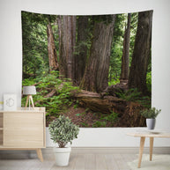 Mysterious Cedar Forest Wall Tapestry - Decorative
