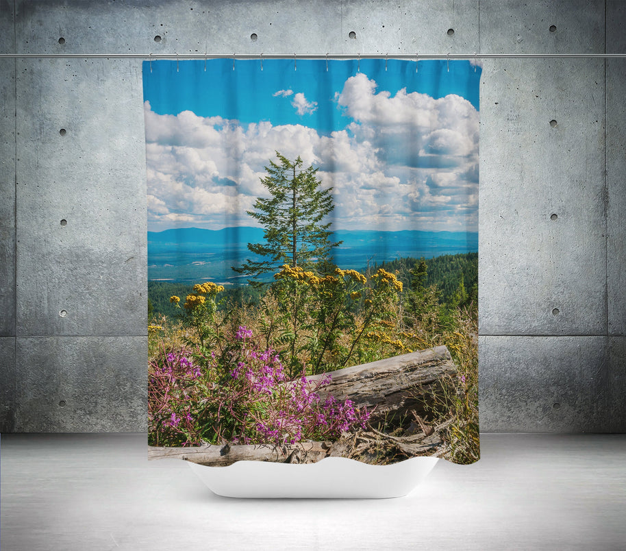 Wildflower Mountain Shower Curtain 71x74 inch - Scenic