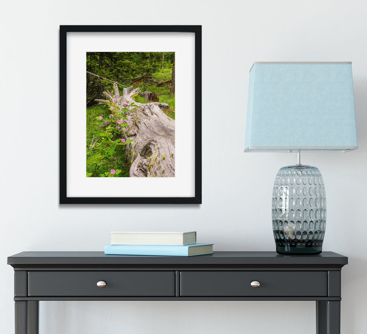 Wild Roses Photo Print Forest Scene Nature Photography