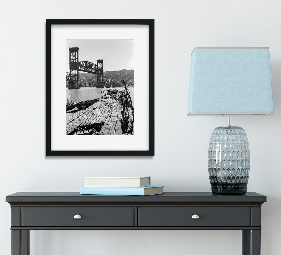 Shipwreck Portland Oregon Photo Print Black and White Film