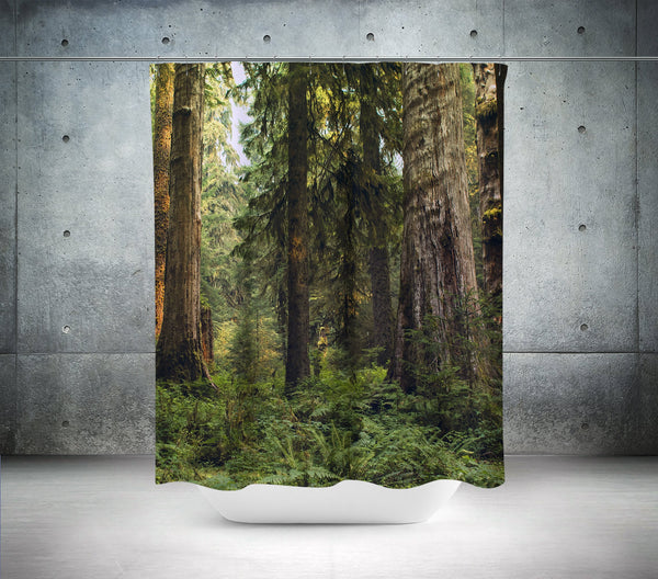 Olympic Forest Shower Curtain 71x74 inch National Park