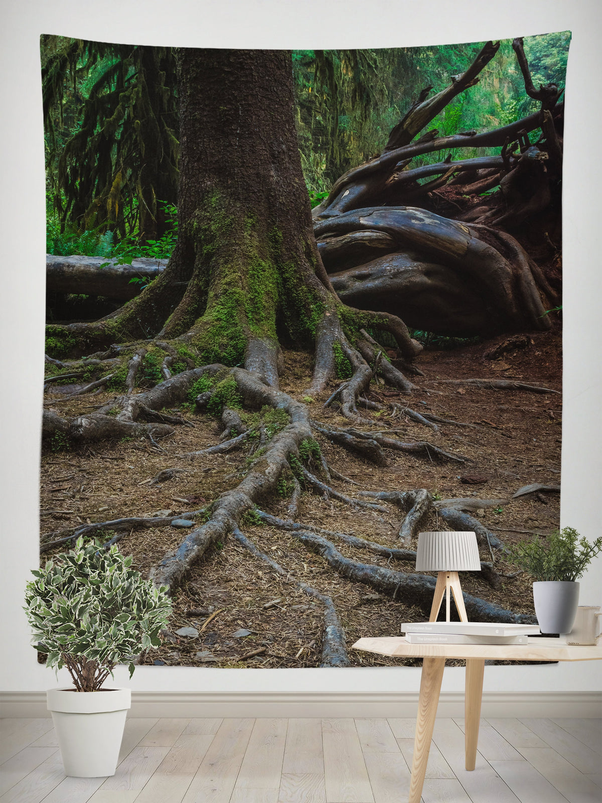 Northwest Forest Tree Roots Wall Tapestry - Decorative