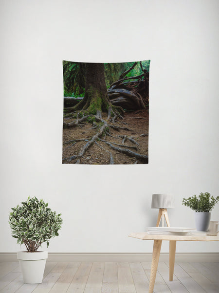 Northwest Forest Tree Roots Wall Tapestry - Decorative