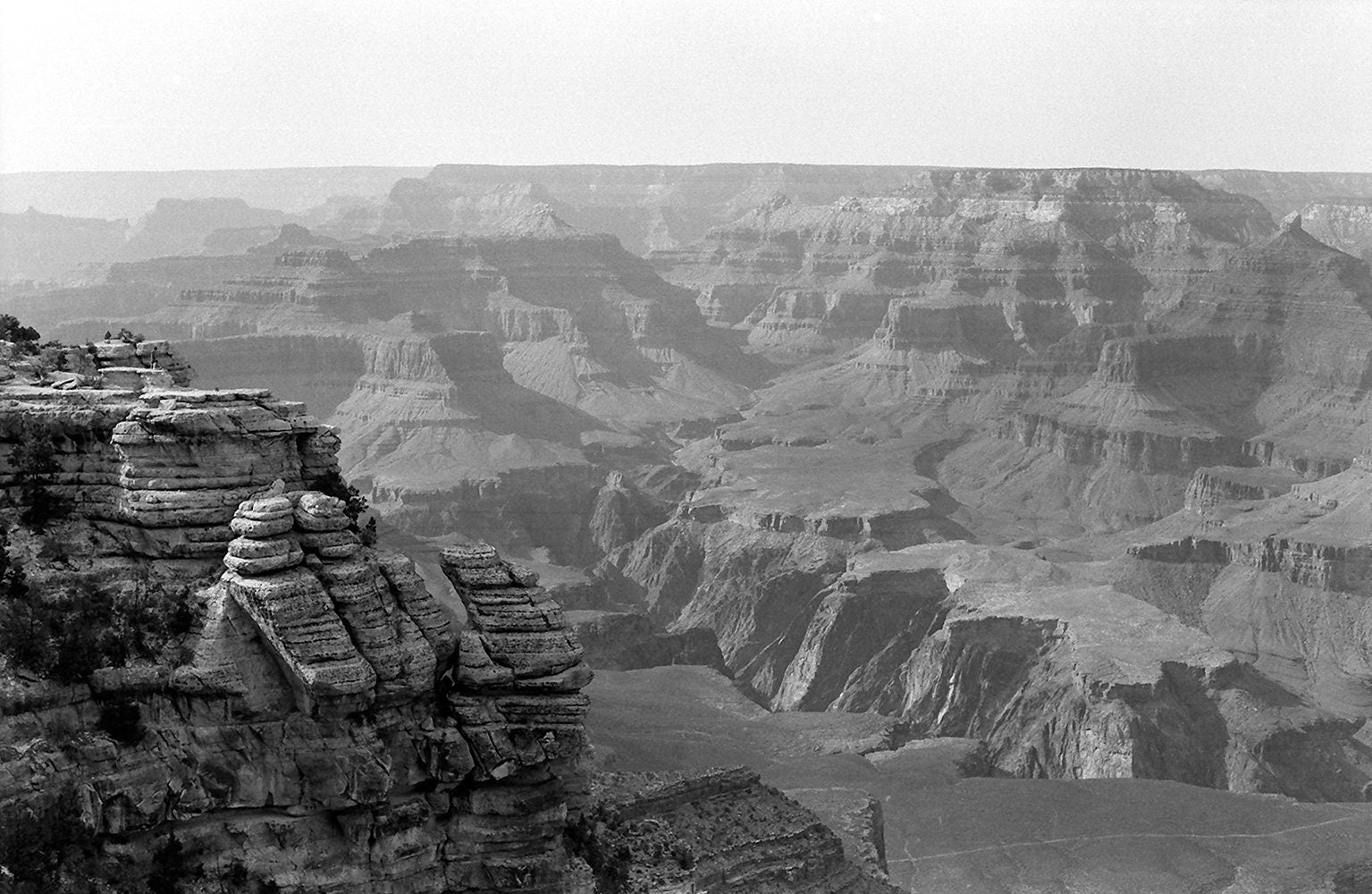 Grand Canyon Photo Print Black and White Film Photography