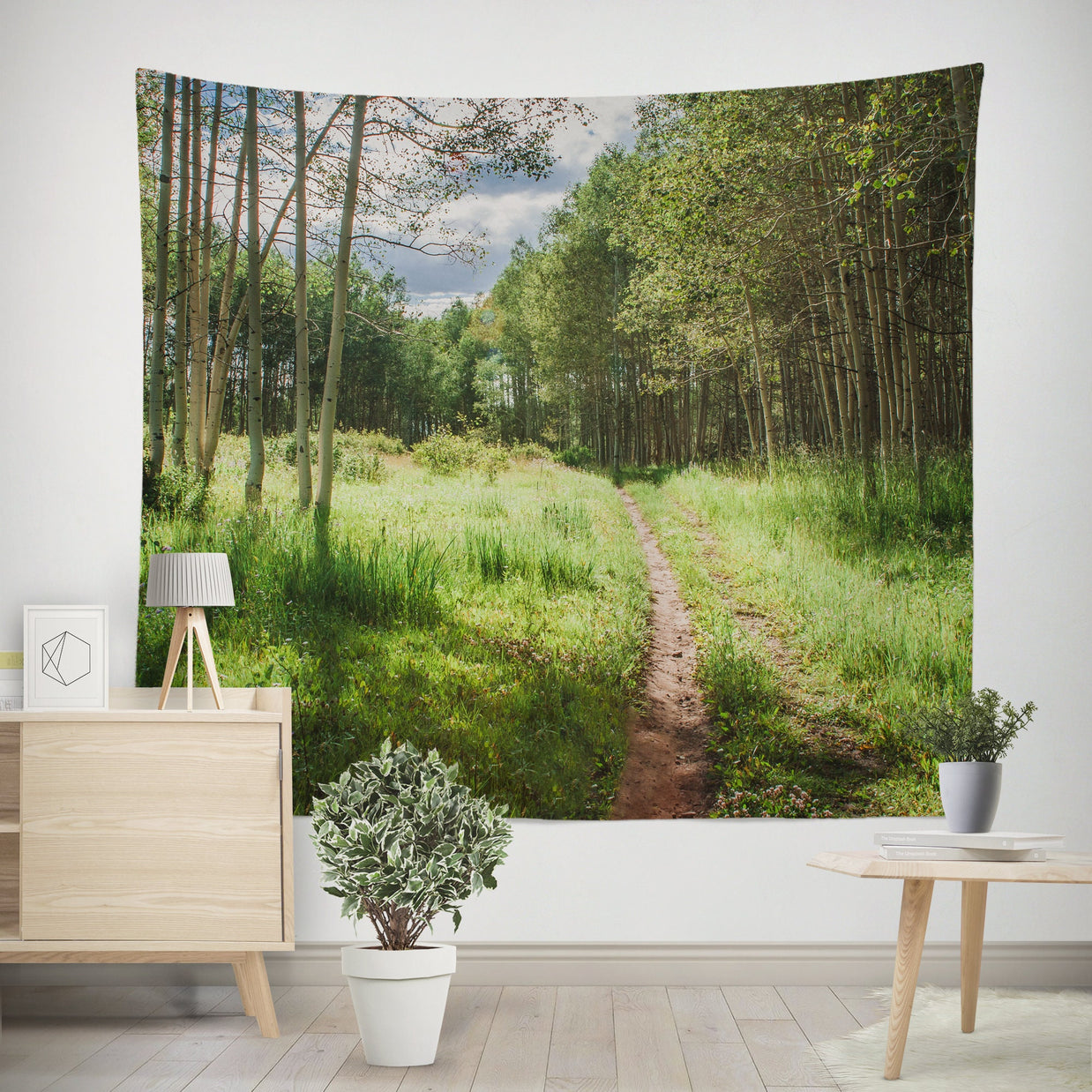 Summer in the Aspens Wall Tapestry Utah Nature Decor -