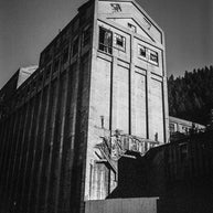 Abandoned Mining Facility Photo Print Black and White Film