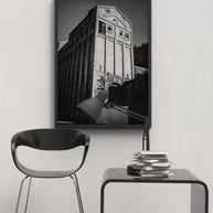 Abandoned Mining Facility Photo Print Black and White Film