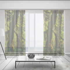 Mossy Forest Window Curtains 50x84 Sheer or Blackout - &