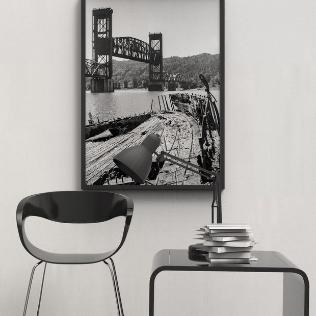 Shipwreck Portland Oregon Photo Print Black and White Film