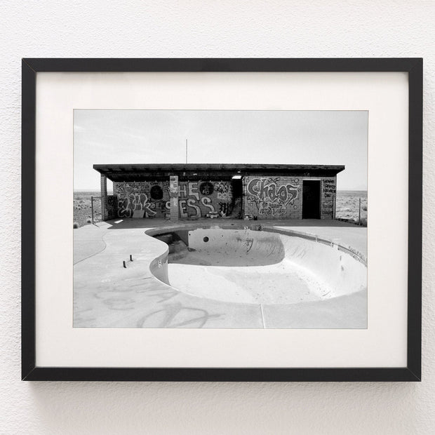 Ghost Town Pool Photo Print Black and White Arizona