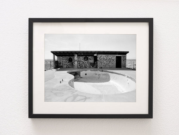 Ghost Town Pool Photo Print Black and White Arizona