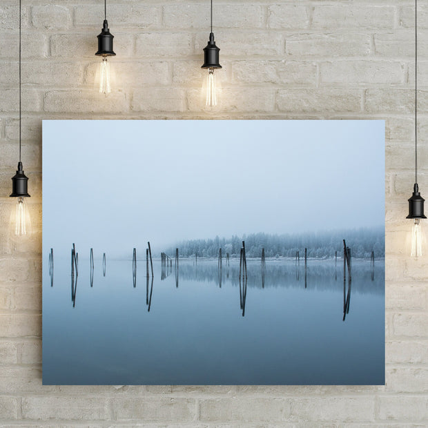 Winter Lake Reflection Photo Print Nature Photography