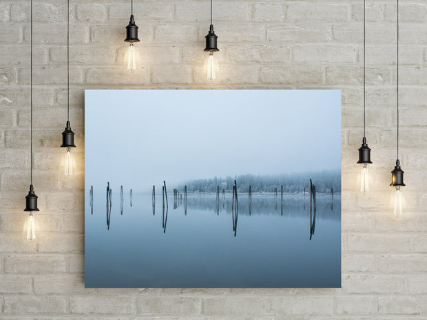 Winter Lake Reflection Photo Print Nature Photography