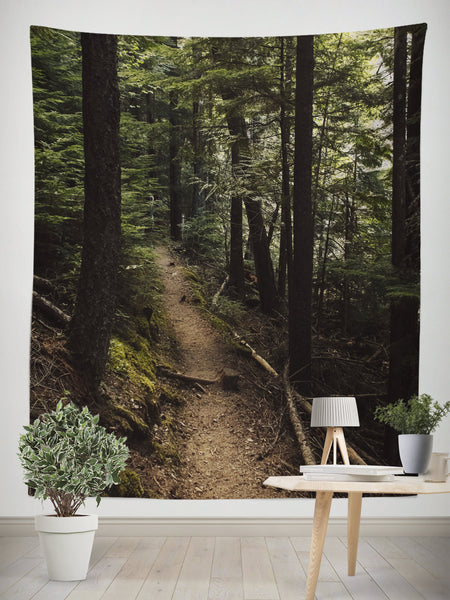 Cedar Forest Hike Nature Wall Tapestry - Decorative