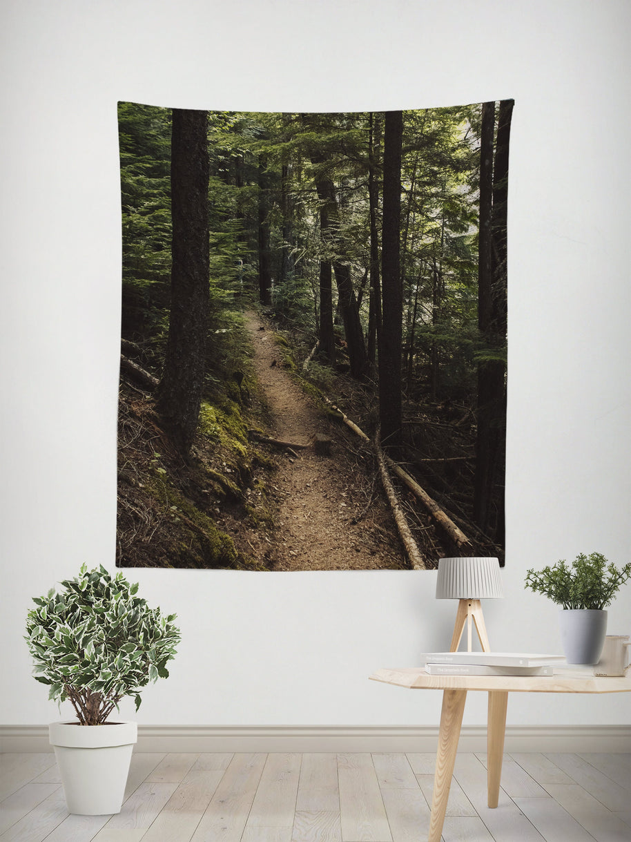 Cedar Forest Hike Nature Wall Tapestry - Decorative