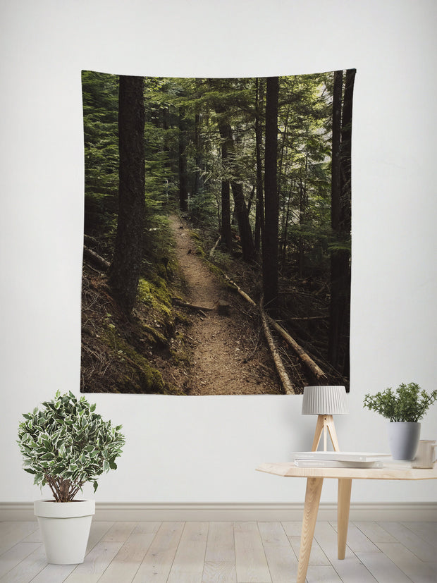 Cedar Forest Hike Nature Wall Tapestry - Decorative