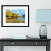 Fall Colors Seasonal Wall Art Autumn Lake Reflections, -