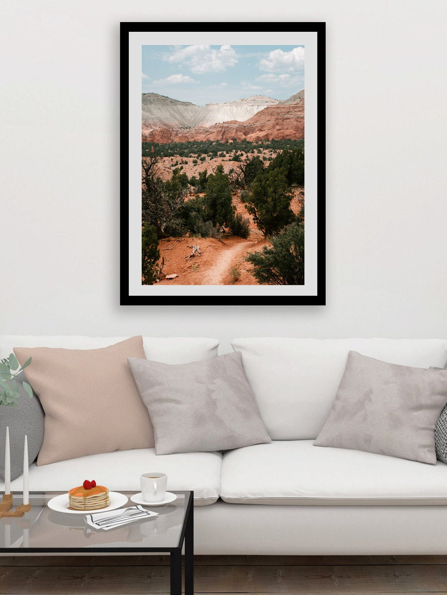Utah Hiking Trail Photo Print Desert Photography Southwest