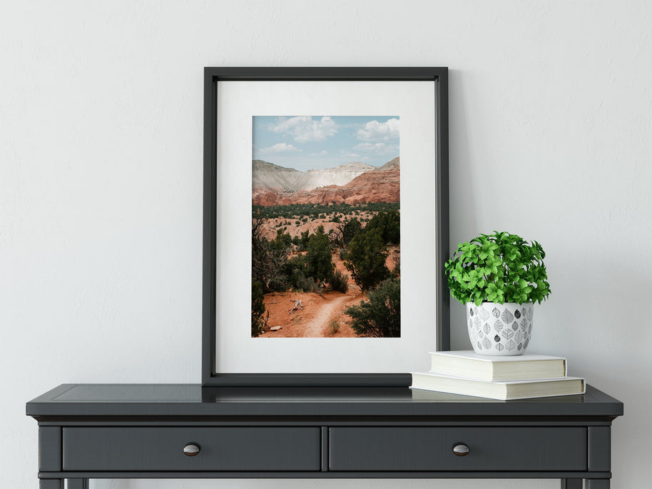 Utah Hiking Trail Photo Print Desert Photography Southwest