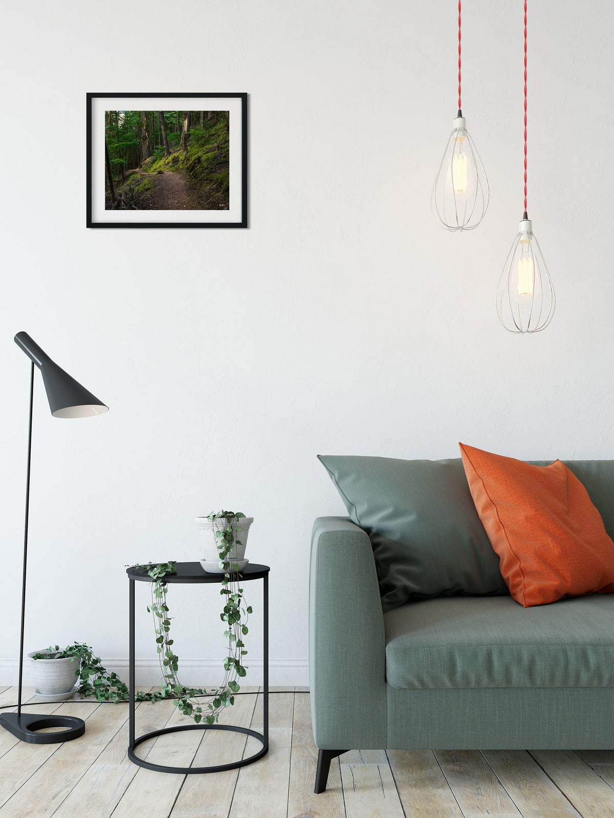 Mossy Hiking Trail Wall Art Print Cedar Forest Photography