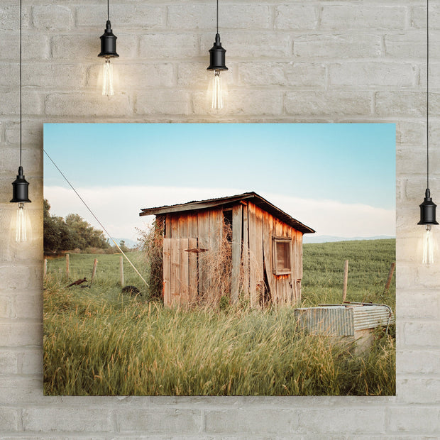 Montana Pumphouse Photo Print Farm Wall Art - Photography