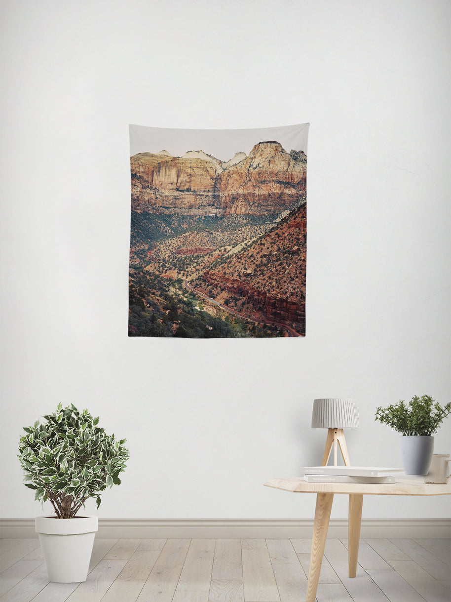 Road to Zion Wall Tapestry Southwest Decor - Decorative