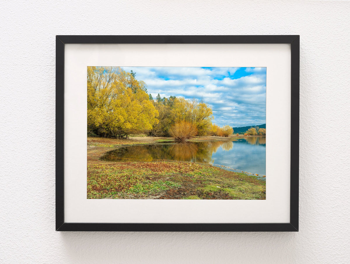 Fall Colors Seasonal Wall Art Autumn Lake Reflections, -