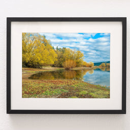 Fall Colors Seasonal Wall Art Autumn Lake Reflections, -