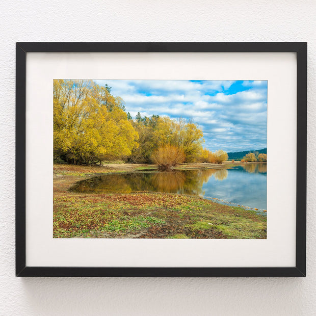 Fall Colors Seasonal Wall Art Autumn Lake Reflections, -