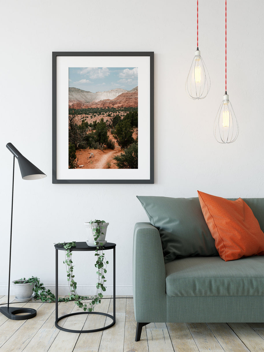 Utah Hiking Trail Photo Print Desert Photography Southwest