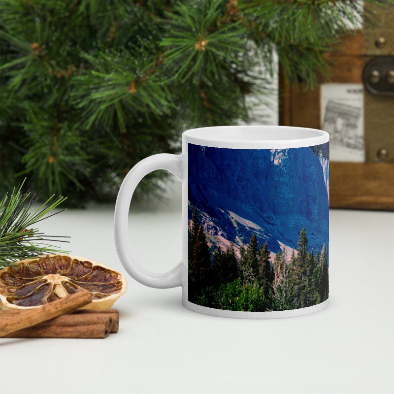 Night Sky Mountain Black Ceramic Mug | Lost Kat Photography