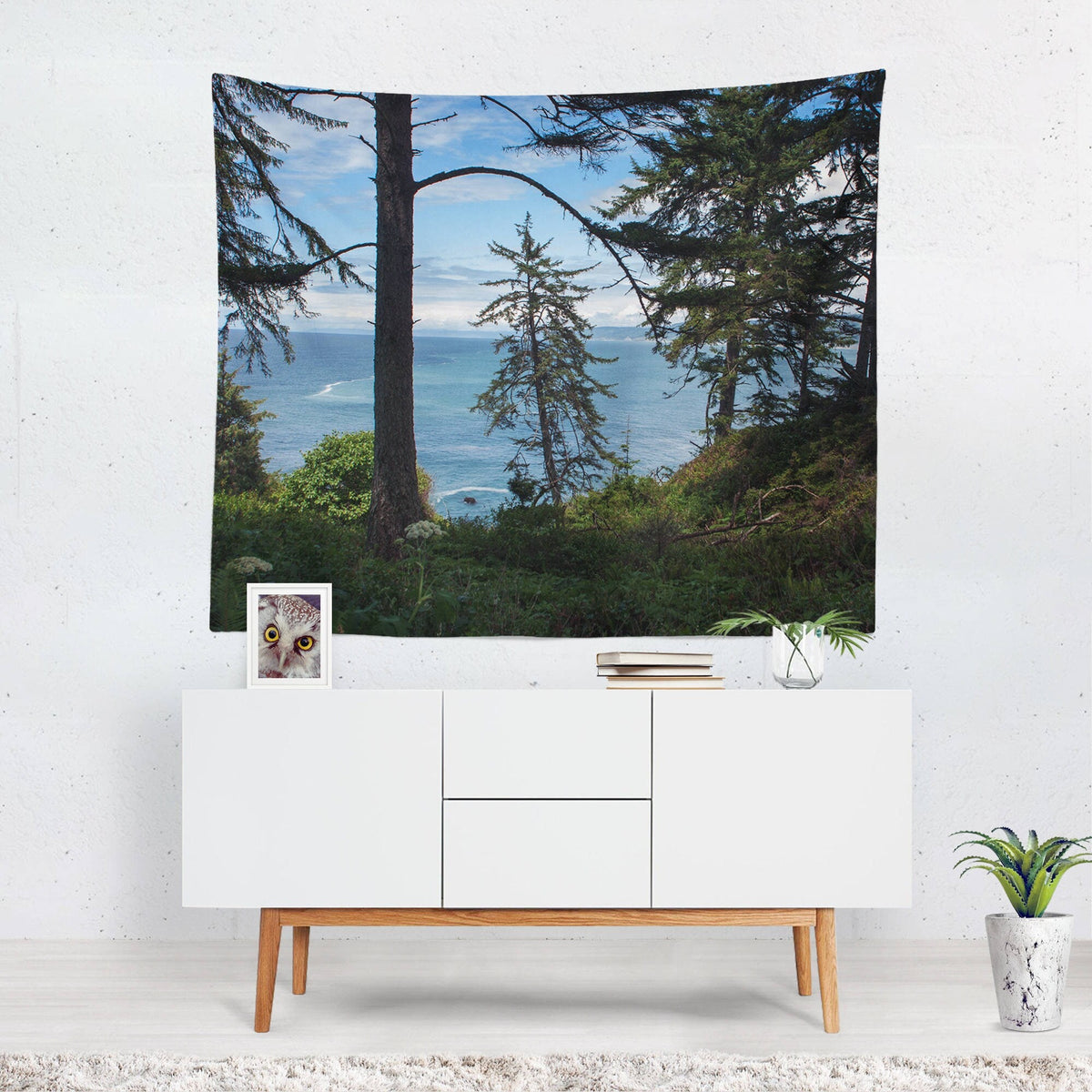 Redwood Coast Wall Tapestry California Pacific Ocean