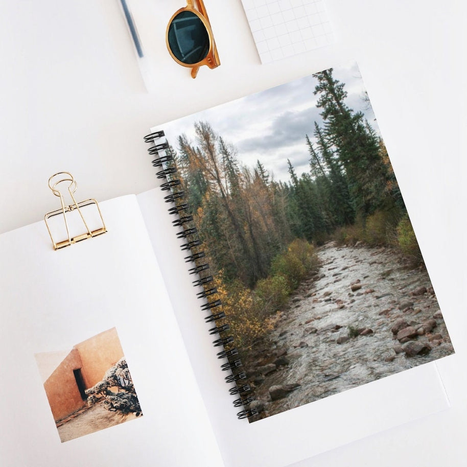 Autumn River Notebook - Spiral or Hard Cover Ruled Line -