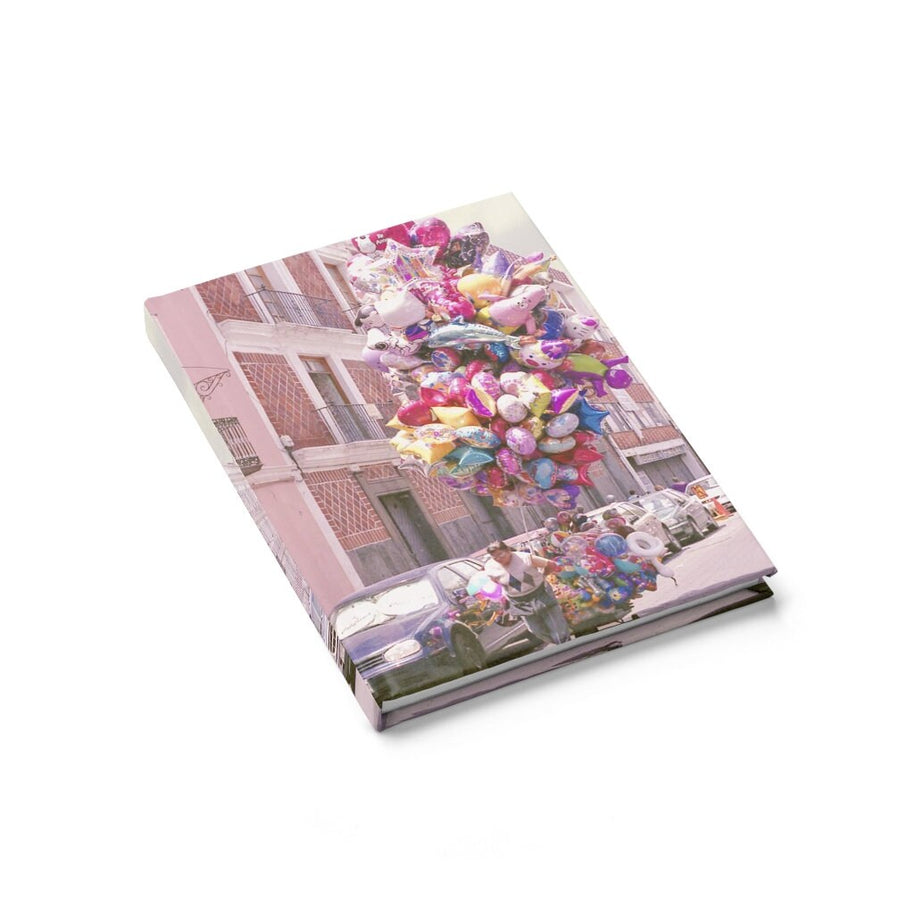 Pink Balloons Notebook - Hard Cover Ruled Line or Blank