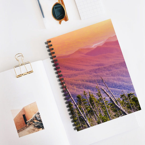 Rainbow Forest Notebook - Spiral or Hard Cover Ruled Line -