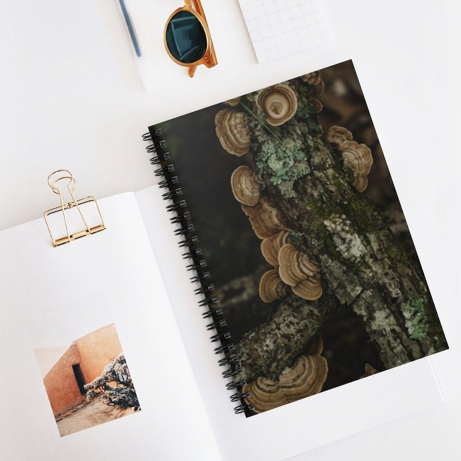 Turkey Tail Mushroom Foraging Notebook - Spiral or Hard