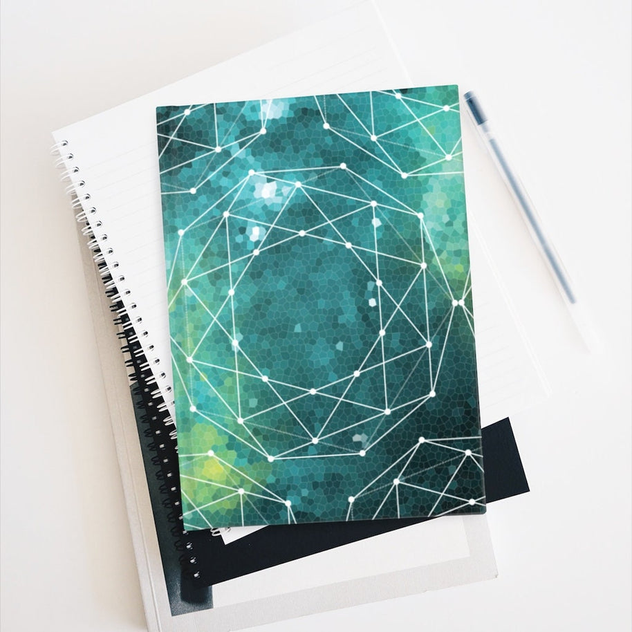 Outer Space Notebook - Hard Cover Ruled line or Blank