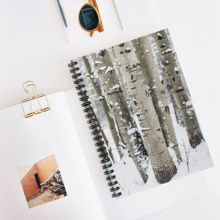 Birch Forest Notebook - Spiral or Hard Cover Ruled Line -