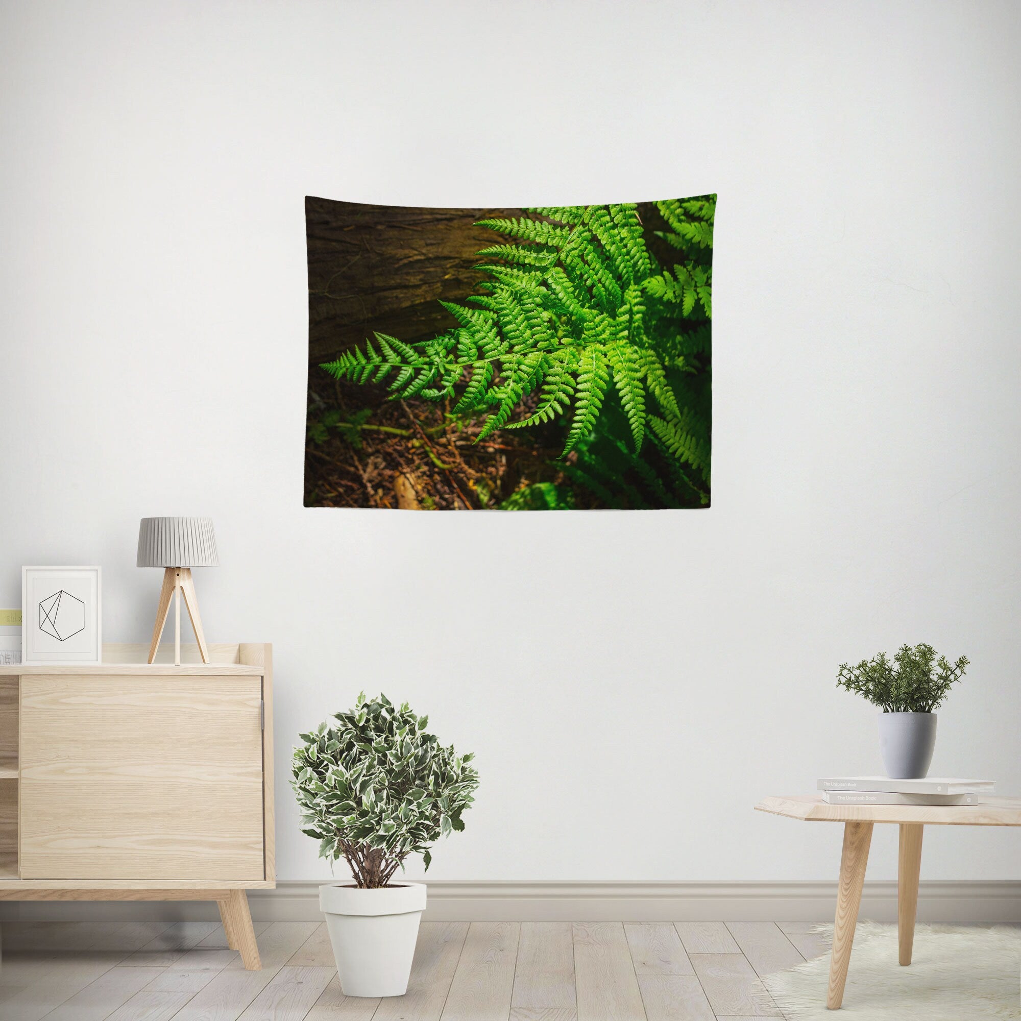 Green Fern Nature Tapestry - Decorative Tapestries