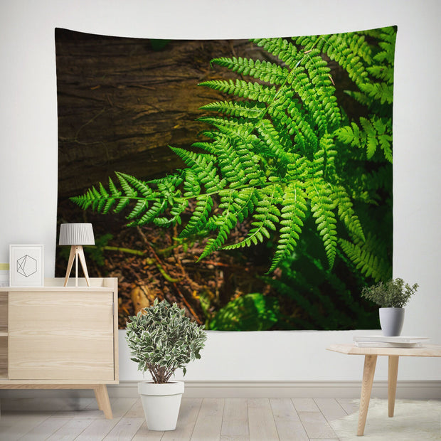 Green Fern Nature Tapestry - Decorative Tapestries