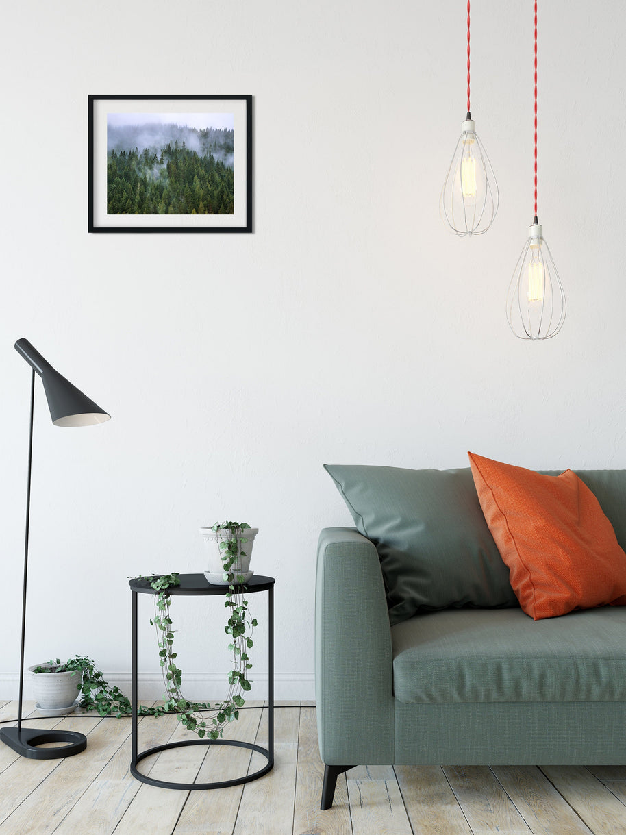 Foggy Mountain Forest Photo Print Autumn Wilderness Wallace