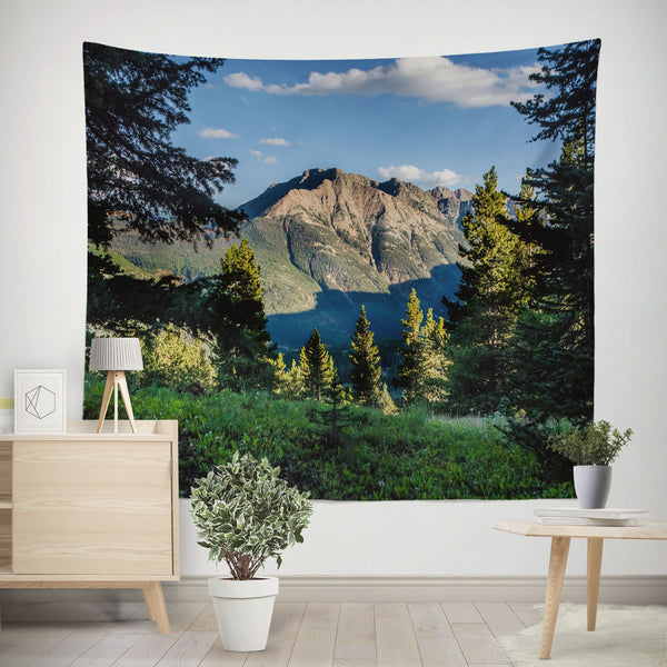 Mountain Peak Wall Tapestry Colorado Forest Hanging -
