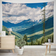 Canadian Rocky Mountain View Wall Tapestry - Decorative