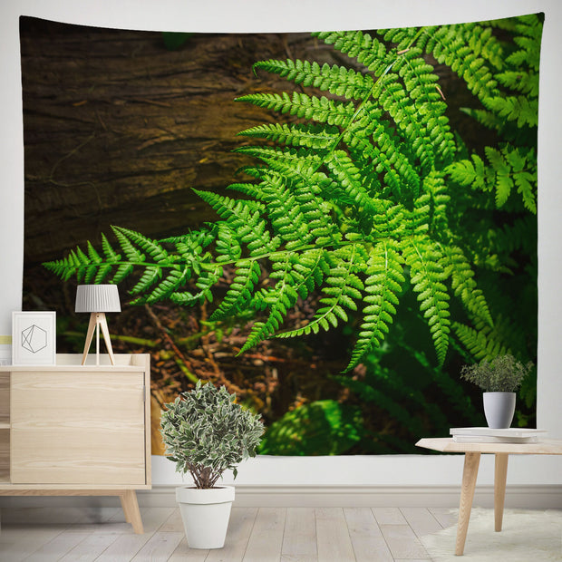 Green Fern Nature Tapestry - Decorative Tapestries