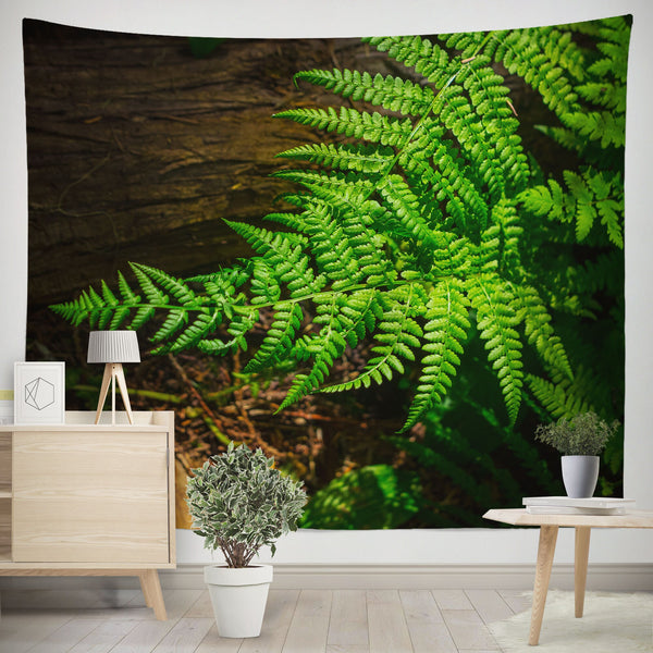 Green Fern Nature Tapestry - Decorative Tapestries