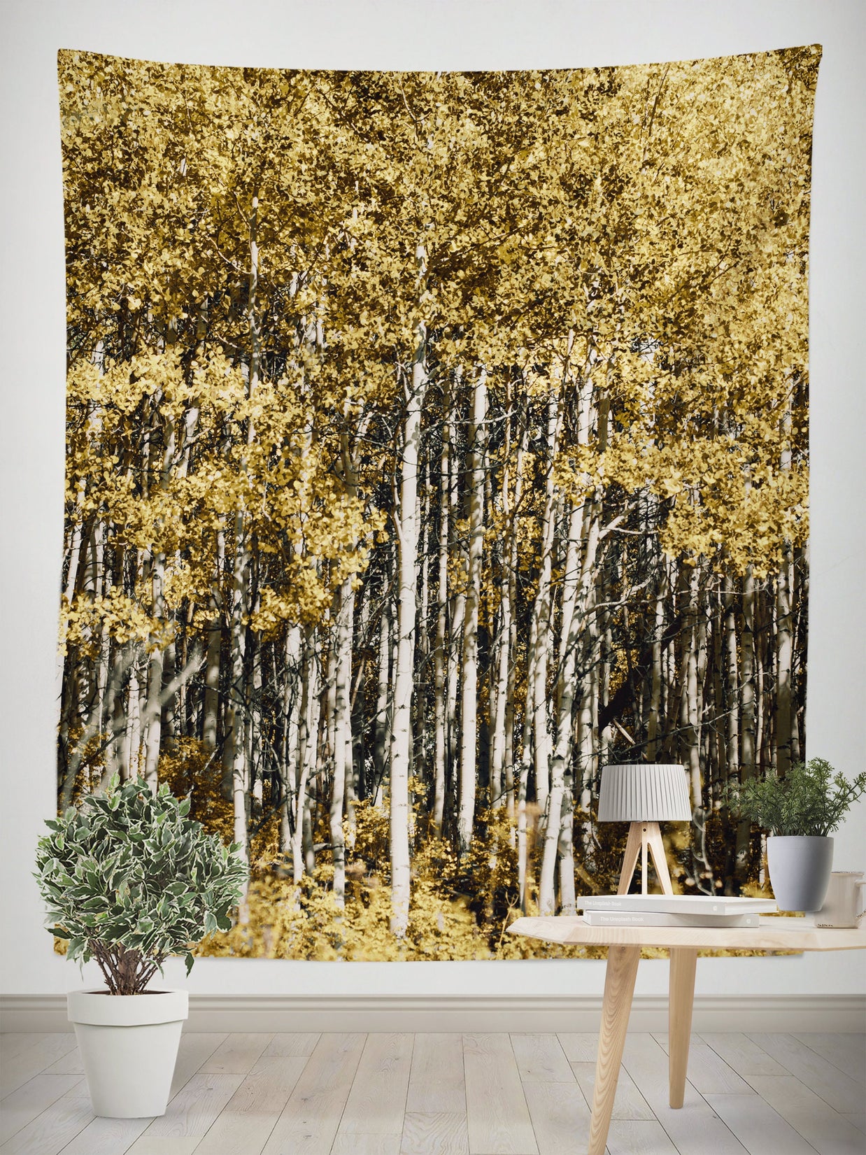 Autumn Aspen Forest Wall Tapestry - Decorative Tapestries