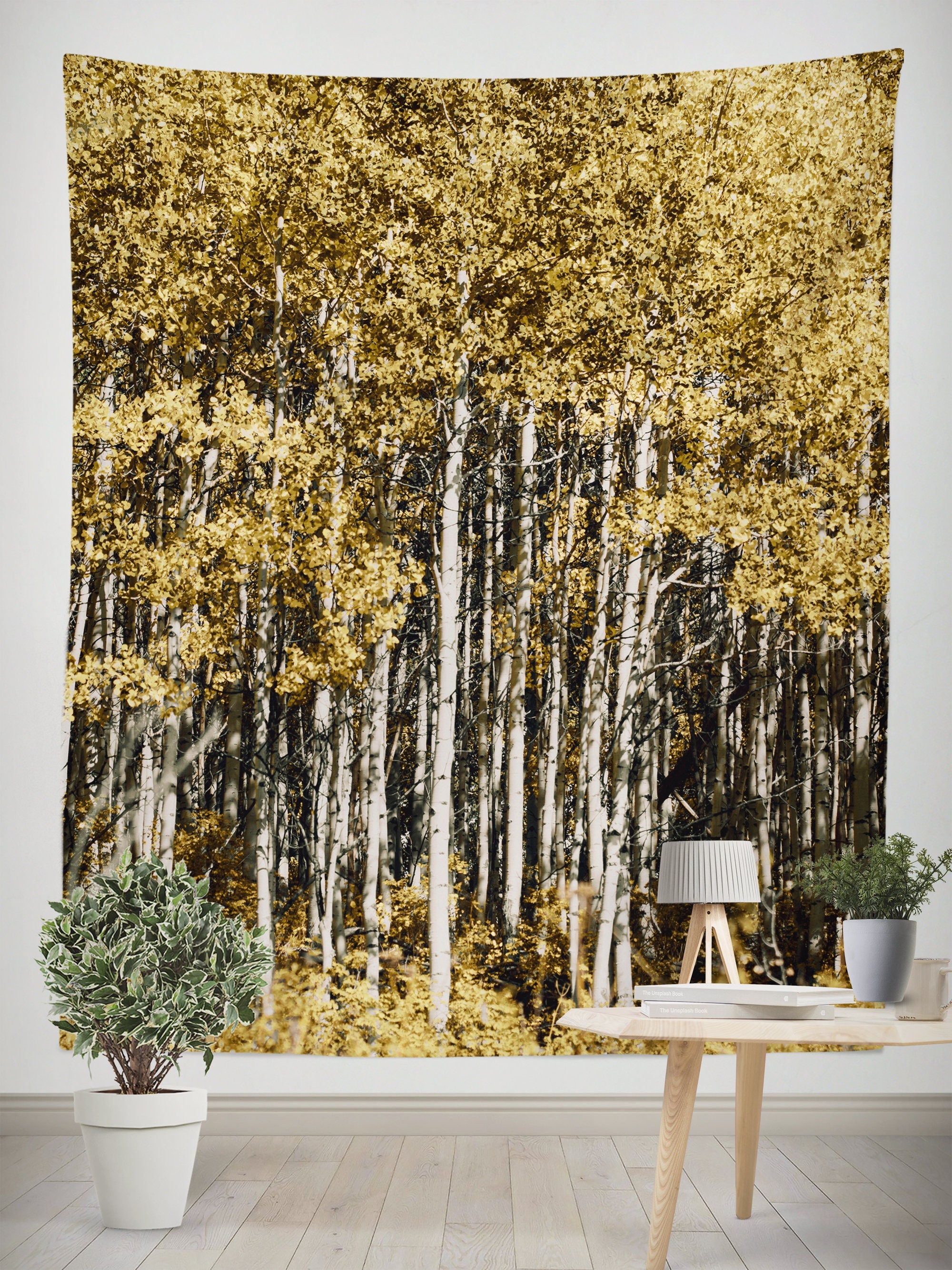 Autumn Aspen Forest Wall Tapestry - Decorative Tapestries